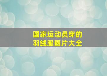 国家运动员穿的羽绒服图片大全