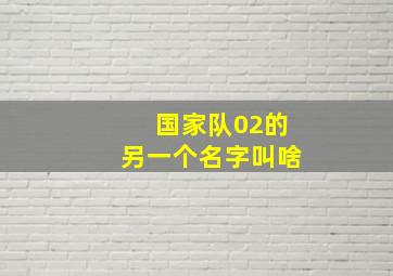 国家队02的另一个名字叫啥