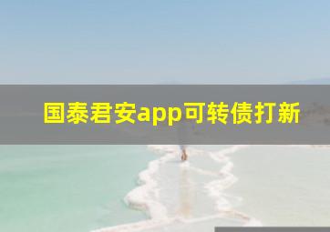 国泰君安app可转债打新