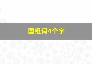 国组词4个字