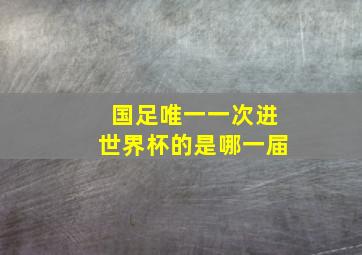 国足唯一一次进世界杯的是哪一届