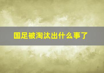 国足被淘汰出什么事了