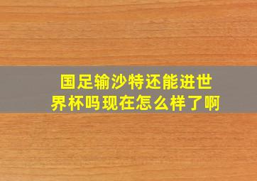 国足输沙特还能进世界杯吗现在怎么样了啊