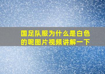 国足队服为什么是白色的呢图片视频讲解一下