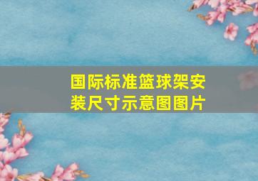 国际标准篮球架安装尺寸示意图图片