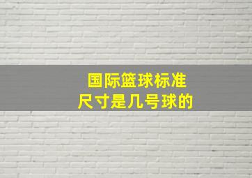 国际篮球标准尺寸是几号球的