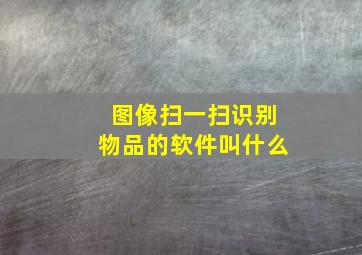 图像扫一扫识别物品的软件叫什么