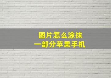 图片怎么涂抹一部分苹果手机