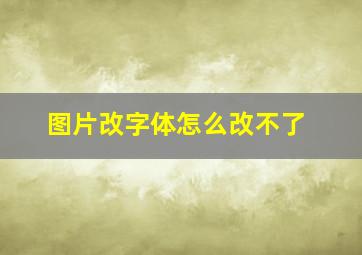 图片改字体怎么改不了