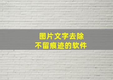 图片文字去除不留痕迹的软件