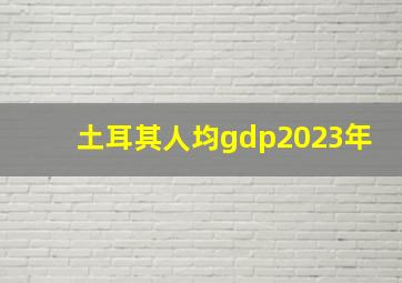 土耳其人均gdp2023年