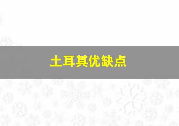 土耳其优缺点