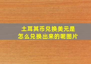 土耳其币兑换美元是怎么兑换出来的呢图片