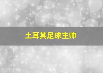 土耳其足球主帅