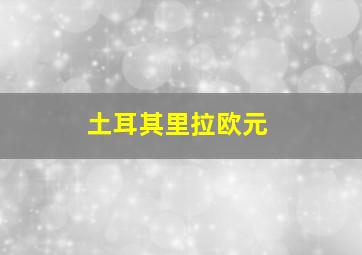 土耳其里拉欧元