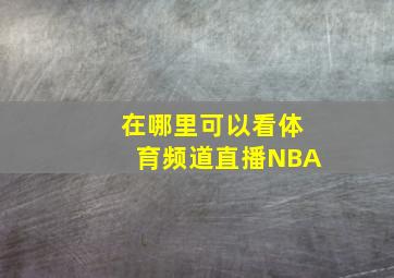 在哪里可以看体育频道直播NBA