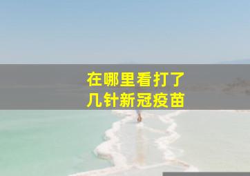 在哪里看打了几针新冠疫苗