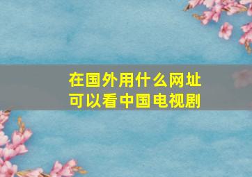 在国外用什么网址可以看中国电视剧