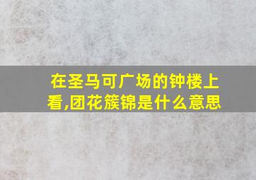 在圣马可广场的钟楼上看,团花簇锦是什么意思