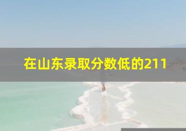 在山东录取分数低的211