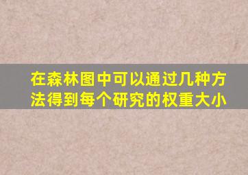 在森林图中可以通过几种方法得到每个研究的权重大小