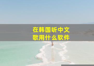 在韩国听中文歌用什么软件