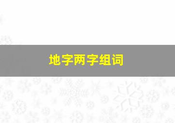 地字两字组词