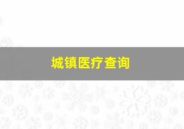 城镇医疗查询