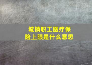 城镇职工医疗保险上限是什么意思