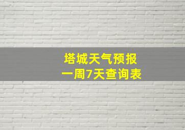 塔城天气预报一周7天查询表