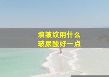 填皱纹用什么玻尿酸好一点