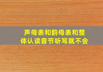 声母表和韵母表和整体认读音节听写就不会