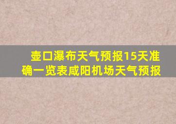 壶口瀑布天气预报15天准确一览表咸阳机场天气预报