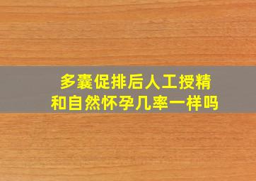 多囊促排后人工授精和自然怀孕几率一样吗