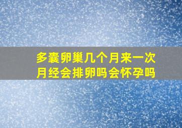 多囊卵巢几个月来一次月经会排卵吗会怀孕吗