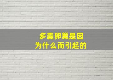 多囊卵巢是因为什么而引起的