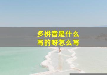 多拼音是什么写的呀怎么写