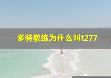 多特教练为什么叫t277