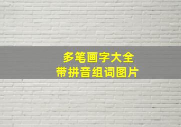 多笔画字大全带拼音组词图片