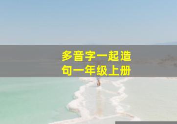 多音字一起造句一年级上册