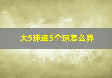 大5球进5个球怎么算