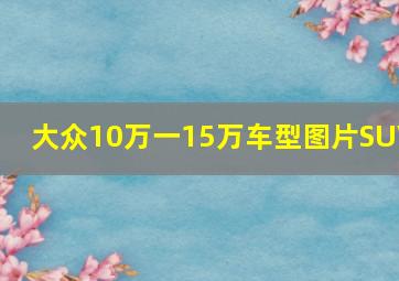 大众10万一15万车型图片SUV