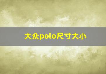 大众polo尺寸大小