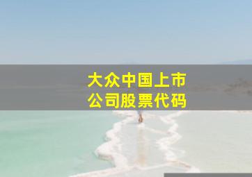 大众中国上市公司股票代码