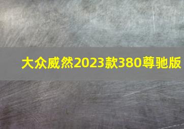 大众威然2023款380尊驰版