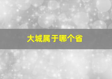 大城属于哪个省