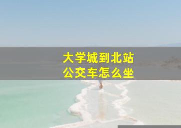 大学城到北站公交车怎么坐