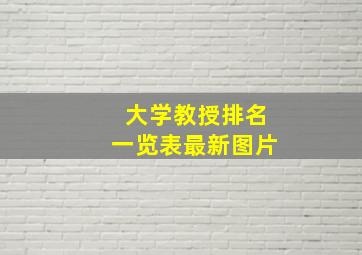 大学教授排名一览表最新图片