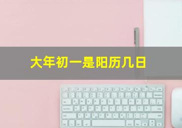 大年初一是阳历几日