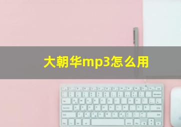 大朝华mp3怎么用